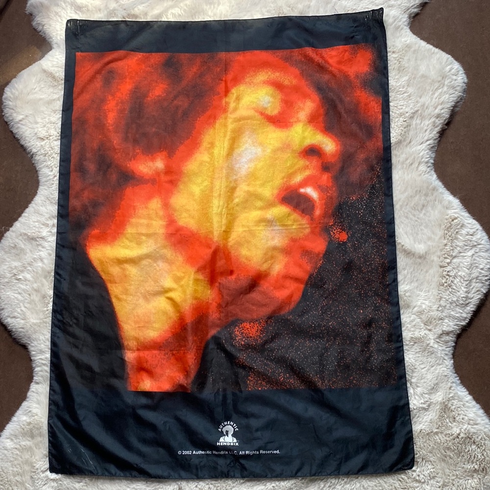 2002 Authentic Hendrix silk tapestry. In pre-loved condition. Made in Italy.